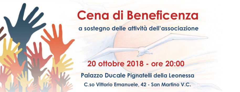 Cena di Beneficenza – 20 ottobre 2018
