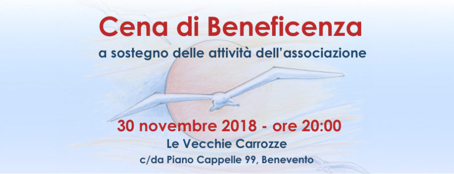 Cena di Beneficenza – 30 novembre 2018