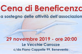 CENA DI BENEFICENZA – 29 NOVEMBRE 2019